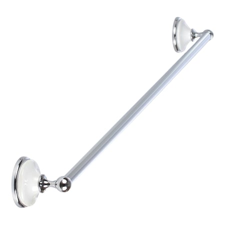 Sure-Loc Hardware Sure-Loc Hardware Brighton 30 Towel Bar, Polished Chrome with White Porcelain BT-TB30 26W